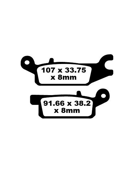Plaquettes de frein EBC BRAKES FA443TT métal fritté - carbone - YAMAHA