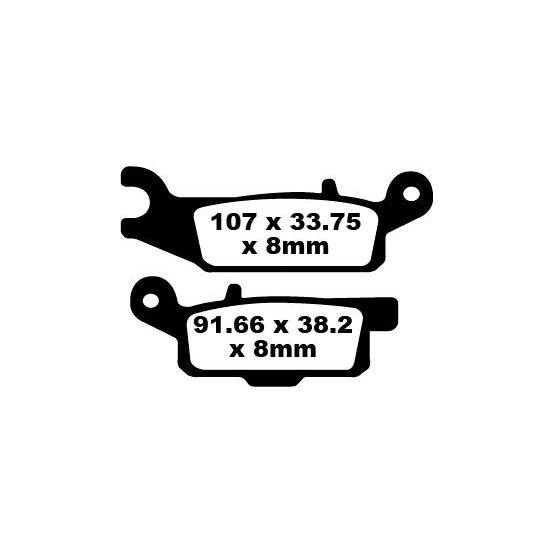 Plaquettes de frein EBC BRAKES FA444TT métal fritté - carbone - YAMAHA