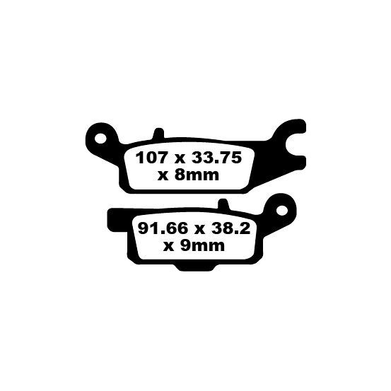 Plaquettes de frein EBC BRAKES FA445TT métal fritté - carbone - YAMAHA