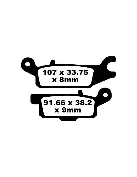 Plaquettes de frein EBC BRAKES FA445TT métal fritté - carbone - YAMAHA