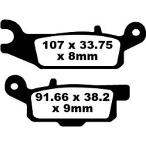 Plaquettes de frein EBC BRAKES FA446TT métal fritté - carbone - YAMAHA