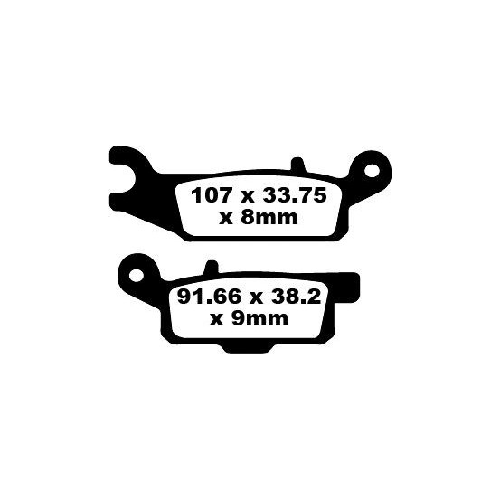 Plaquettes de frein EBC BRAKES FA446TT métal fritté - carbone - YAMAHA
