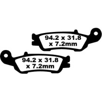 Plaquettes de frein EBC BRAKES FA450TT métal fritté - carbone - YAMAHA