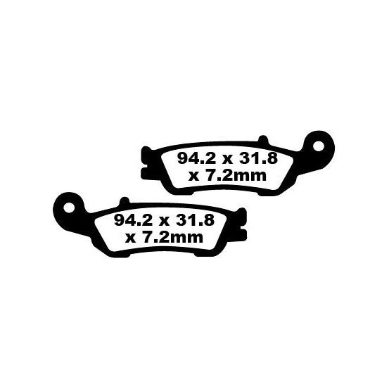 Plaquettes de frein EBC BRAKES FA450TT métal fritté - carbone - YAMAHA