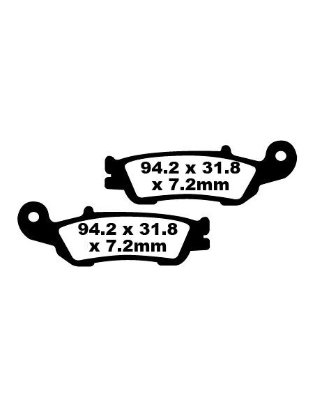 Plaquettes de frein EBC BRAKES FA450TT métal fritté - carbone - YAMAHA