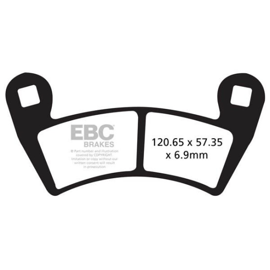 Plaquettes de frein EBC BRAKES FA452TT métal fritté - carbone - POLARIS