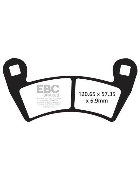 Plaquettes de frein EBC BRAKES FA452TT métal fritté - carbone - POLARIS