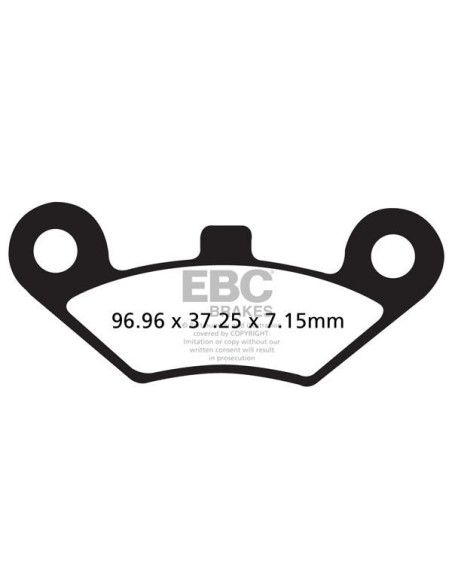 Plaquettes de frein EBC BRAKES FA453R métal fritté - CF MOTO - GOES