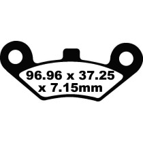 Plaquettes de frein EBC BRAKES FA453TT métal fritté - carbone - CF MOTO - GOES - PIAGGIO