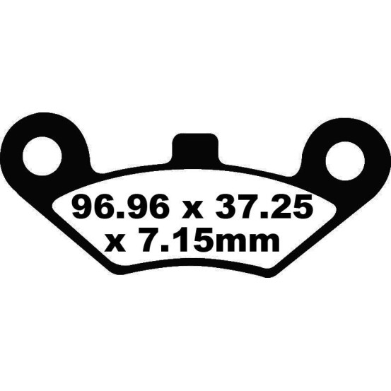 Plaquettes de frein EBC BRAKES FA453TT métal fritté - carbone - CF MOTO - GOES - PIAGGIO
