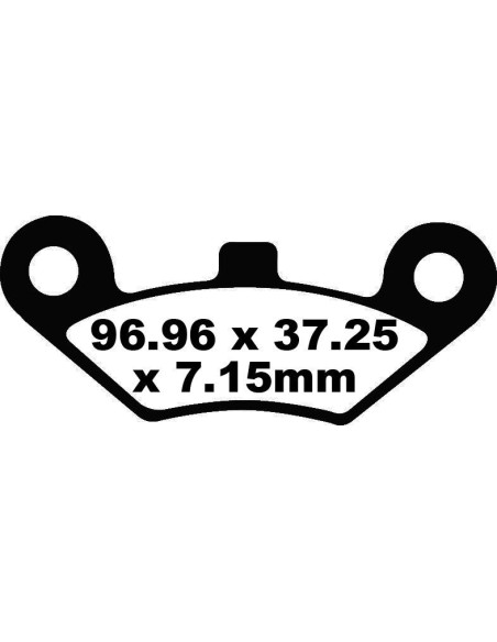 Plaquettes de frein EBC BRAKES FA453TT métal fritté - carbone - CF MOTO - GOES - PIAGGIO