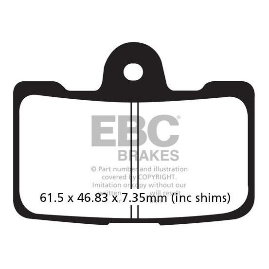 Plaquettes de frein EBC BRAKES FA454/4HH métal fritté - BUELL