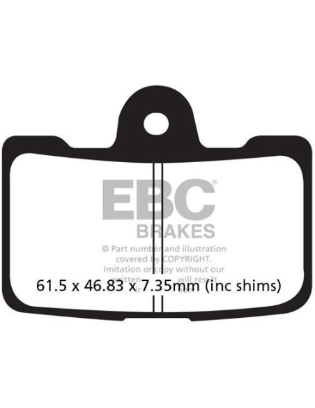 Plaquettes de frein EBC BRAKES FA454/4HH métal fritté - BUELL
