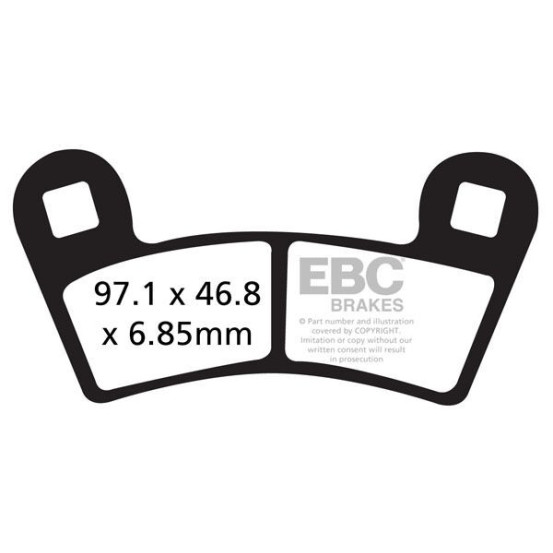 Plaquettes de frein EBC BRAKES FA456TT métal fritté - carbone - POLARIS