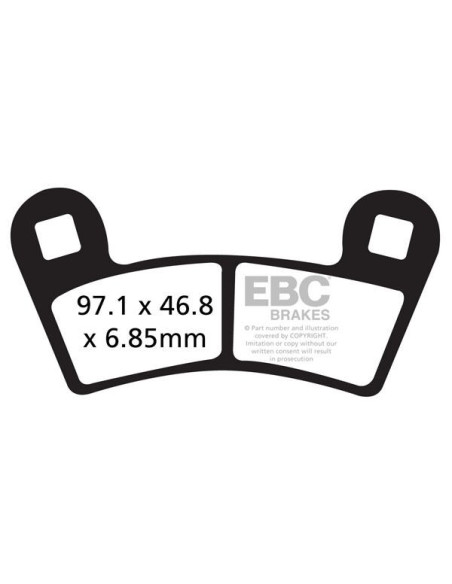 Plaquettes de frein EBC BRAKES FA456TT métal fritté - carbone - POLARIS