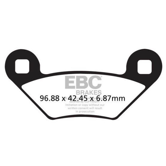 Plaquettes de frein EBC BRAKES FA475TT métal fritté - carbone - POLARIS