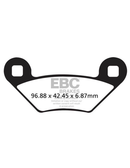 Plaquettes de frein EBC BRAKES FA475TT métal fritté - carbone - POLARIS