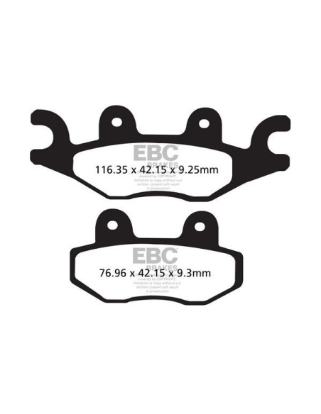 Plaquettes de frein EBC BRAKES FA484TT métal fritté - carbone - CECTEK