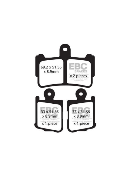 Plaquettes de frein EBC BRAKES FA499/4HH métal fritté - HONDA