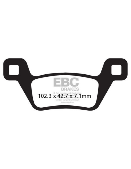 Plaquettes de frein EBC BRAKES FA600/2R métal fritté - KYMCO