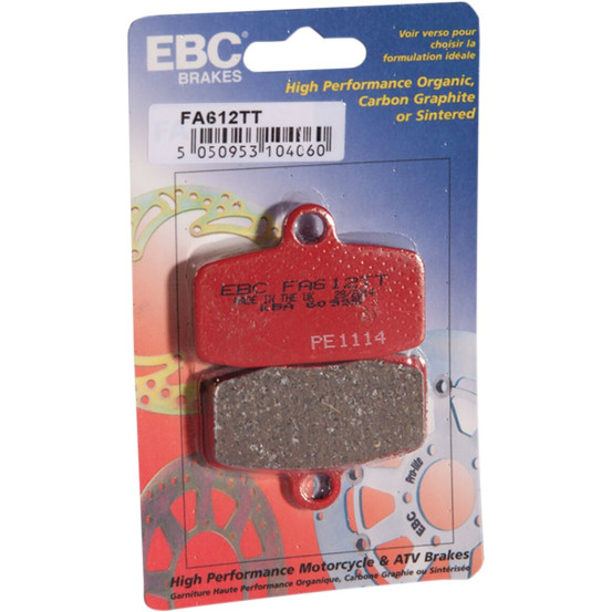 Plaquettes de frein EBC BRAKES FA612TT métal fritté - carbone - GAS GAS - HUSQVARNA - KTM - SHERCO