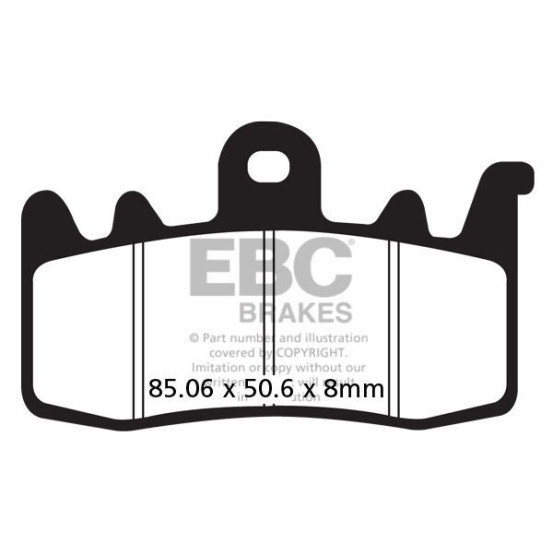 Plaquettes de frein EBC BRAKES FA630 organique - APRILIA - BMW - DUCATI - GAS GAS - KAWASAKI - KTM - KYMCO - TRIUMPH