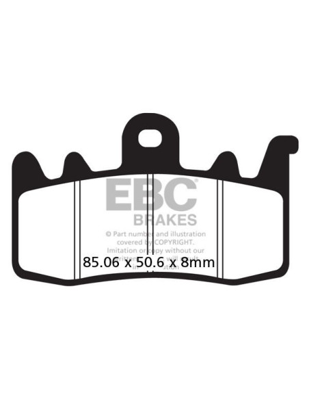 Plaquettes de frein EBC BRAKES FA630 organique - APRILIA - BMW - DUCATI - GAS GAS - KAWASAKI - KTM - KYMCO - TRIUMPH