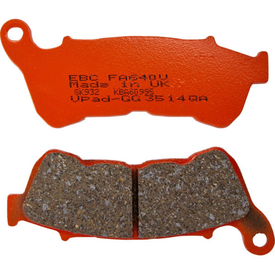 Plaquettes de frein EBC BRAKES FA640V semi métal fritté - HARLEY DAVIDSON