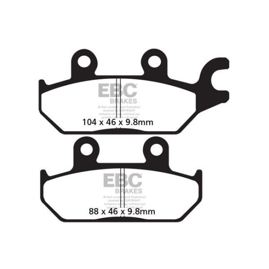 Plaquettes de frein EBC BRAKES FA642TT métal fritté - carbone - CAN AM (BRP) - YAMAHA