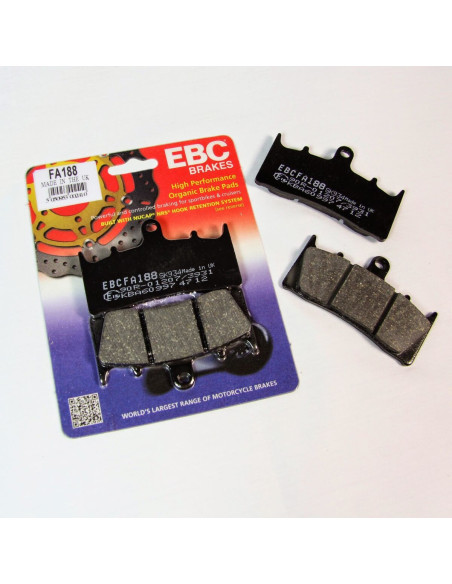 Plaquettes de frein EBC BRAKES FA654 organique - HM MOTO