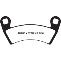 Plaquettes de frein EBC BRAKES FA656R métal fritté - POLARIS 2