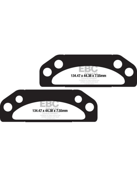Plaquettes de frein EBC BRAKES FA659TT métal fritté - carbone - POLARIS