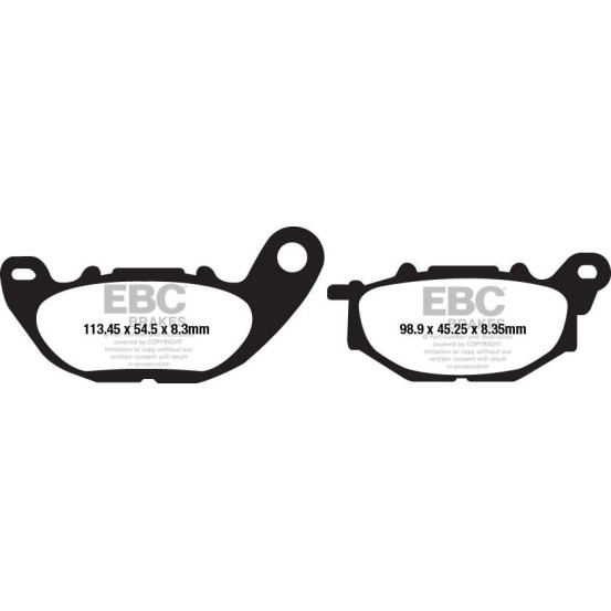 Plaquettes de frein EBC BRAKES FA663 organique - YAMAHA