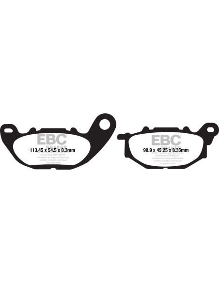 Plaquettes de frein EBC BRAKES FA663 organique - YAMAHA