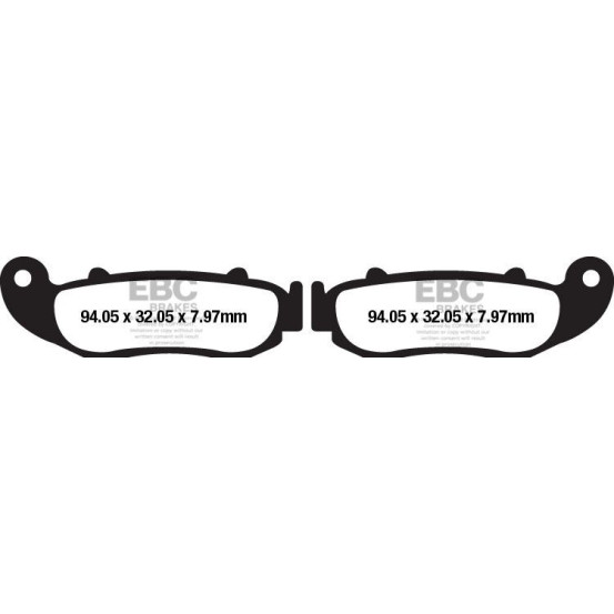 Plaquettes de frein EBC BRAKES FA664R métal fritté - SWM