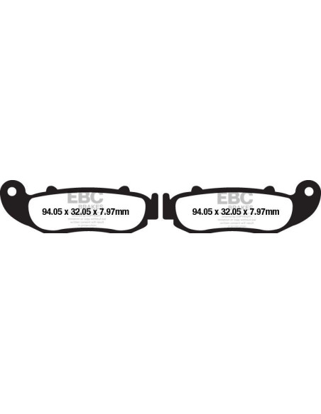 Plaquettes de frein EBC BRAKES FA664R métal fritté - SWM