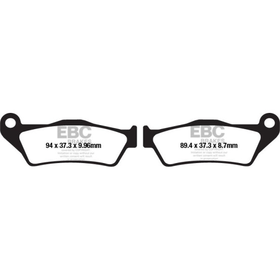 Plaquettes de frein EBC BRAKES FA671HH métal fritté - BMW