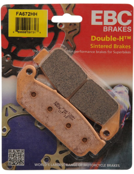 Plaquettes de frein EBC BRAKES FA672HH métal fritté - INDIAN