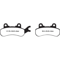 Plaquettes de frein EBC BRAKES FA682R métal fritté - CAN AM (BRP) 2