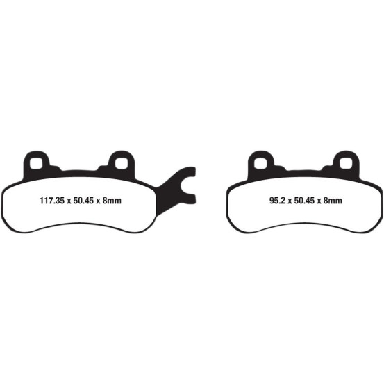Plaquettes de frein EBC BRAKES FA682R métal fritté - CAN AM (BRP)