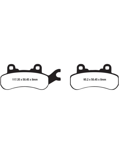 Plaquettes de frein EBC BRAKES FA682R métal fritté - CAN AM (BRP)