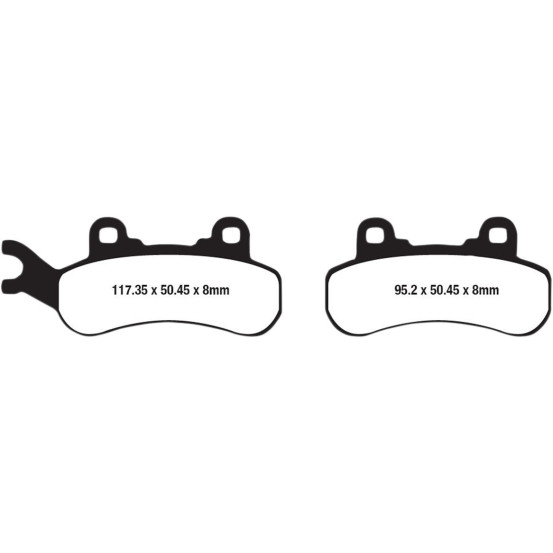 Plaquettes de frein EBC BRAKES FA683R métal fritté - CAN AM (BRP)