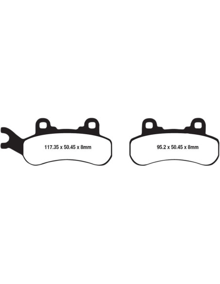Plaquettes de frein EBC BRAKES FA683R métal fritté - CAN AM (BRP)
