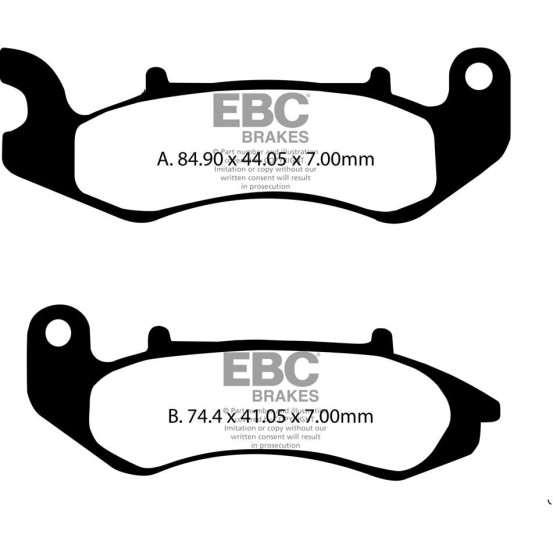 Plaquettes de frein EBC BRAKES FA707 organique - BENELLI - KEEWAY