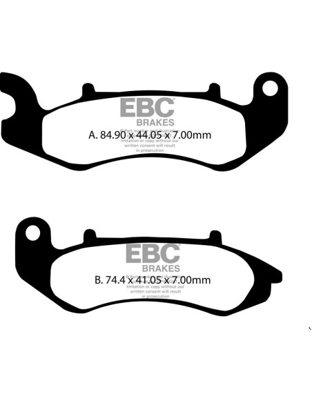 Plaquettes de frein EBC BRAKES FA707 organique - BENELLI - KEEWAY