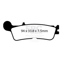 Plaquettes de frein EBC BRAKES FA755TT métal fritté - carbone - FANTIC - YAMAHA