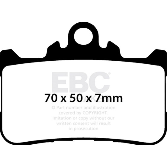 Plaquettes de frein EBC BRAKES FA759HH métal fritté - HONDA