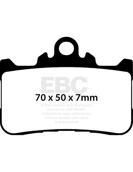 Plaquettes de frein EBC BRAKES FA759HH métal fritté - HONDA