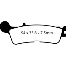 Plaquettes de frein EBC BRAKES FA755R métal fritté - FANTIC - YAMAHA 2