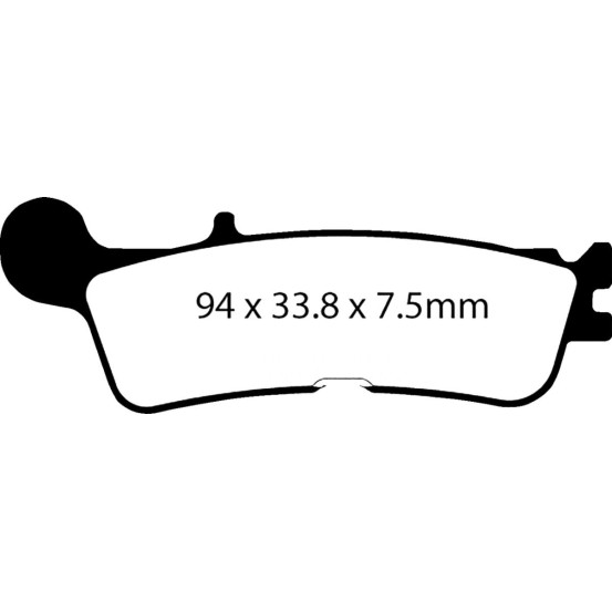 Plaquettes de frein EBC BRAKES FA755R métal fritté - FANTIC - YAMAHA